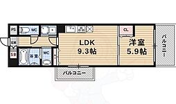 VAIL京都御苑 3階1LDKの間取り