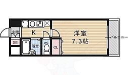 エル・カーサー 6階1Kの間取り