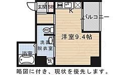 PINEWEST 6階1Kの間取り
