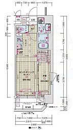 ソルテラス京都JUJO華 6階1LDKの間取り