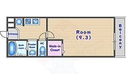 京阪本線 龍谷大前深草駅 徒歩5分の賃貸アパート 2階1Kの間取り