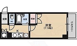レジデンス西陣 1階1Kの間取り