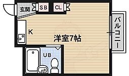 マンション稲垣 2階1Kの間取り