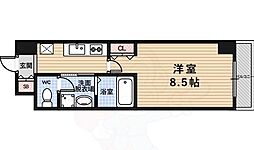 ヴィヴィ嵐山 3階1Kの間取り