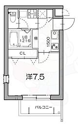 Nestor 1階1Kの間取り