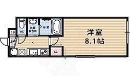 ベルク五条高倉 4階1Kの間取り