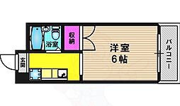 OKマンション 3階1Kの間取り