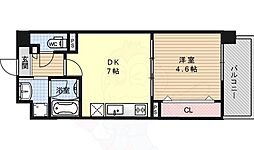 サン・レスポワール十条 2階1DKの間取り