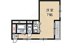 クリーンリビング・四条大宮 ワンルームの間取図画像