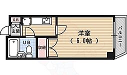 メゾンエスポート 4階1Kの間取り