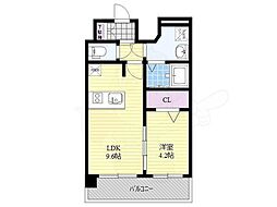 プレサンスTHE KYOTO 華苑 6階1LDKの間取り