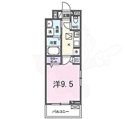 たばさはうすII 1Kの間取図画像