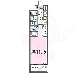 たばさはうすII 1Kの間取図画像