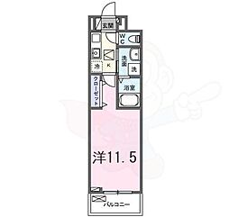 たばさはうすII 1Kの間取図画像