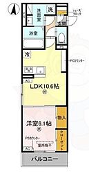 GRAMM西伊達 1LDKの間取図画像