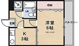 ハイツアグランダイズ 1Kの間取図画像