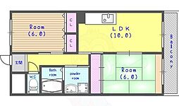 イスターナ吉祥院 2LDKの間取図画像