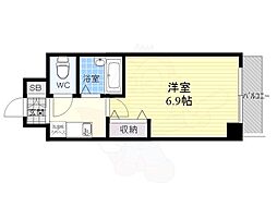 プレサンス京都二条城前 1Kの間取図画像