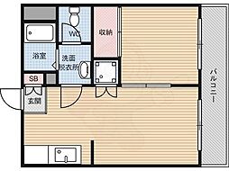 プレジール桂 1LDKの間取図画像