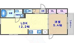 グレイス嵯峨 1LDKの間取図画像