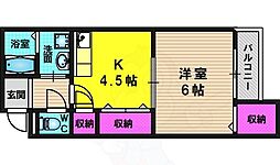 KURASU 1DKの間取図画像