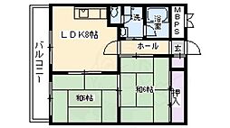 ロイヤルコーポ 2LDKの間取図画像