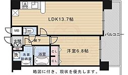 スワンズ京都油小路 1LDKの間取図画像