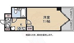 デトム・ワン三条通 ワンルームの間取図画像