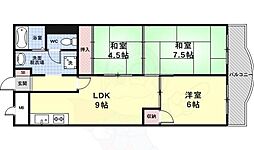山崎ビル 3LDKの間取図画像