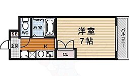 オアーゼ・ミブ 1Kの間取図画像