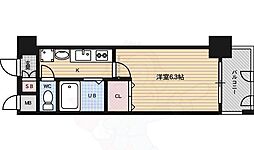 プレサンス京都四条堀川 1Kの間取図画像
