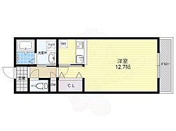 サンロイヤル三条 ワンルームの間取図画像