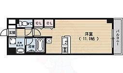 RESIDIA御所東 ワンルームの間取図画像
