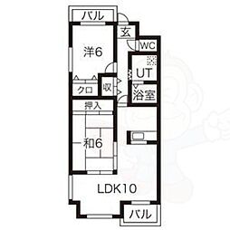 アビジット 3LDKの間取図画像