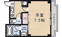 パサディーナ円町 1Kの間取図画像