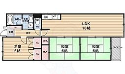 グランドパレスもと庄屋 3LDKの間取図画像