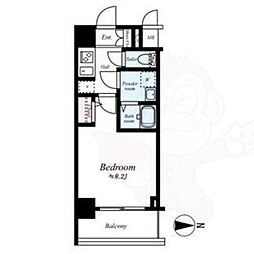 サムティ京都西大路 1Kの間取図画像