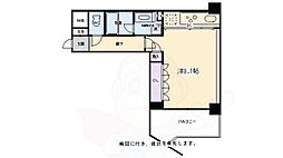 ライオンズ京都四条烏丸レジデンス 1Kの間取図画像