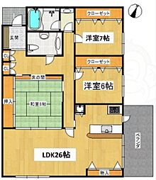 ドムス鴨川 3LDKの間取図画像
