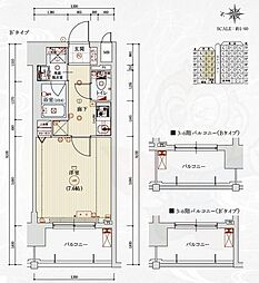 ベラジオレガシー西大路七条 1Kの間取図画像