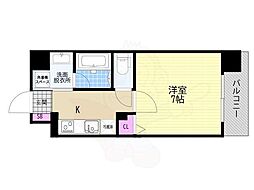 ベラジオレガシー京都西七条 1Kの間取図画像