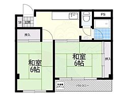 BNコート洛西 2DKの間取図画像