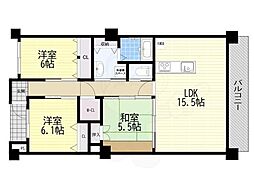 ベアティ洛西口 3LDKの間取図画像
