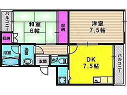 ベル・エトワール 2DKの間取図画像