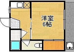 ハイツグリーン 1Kの間取図画像
