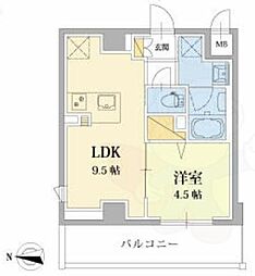 Sha Maison 御幸町御池 1LDKの間取図画像