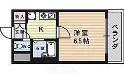 ピラーズ御所西 1Kの間取図画像