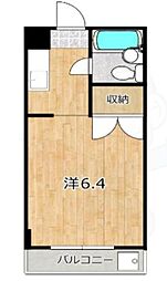 アスビール三条 1Kの間取図画像