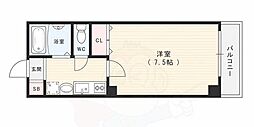 e.ze.御所南 1Kの間取図画像