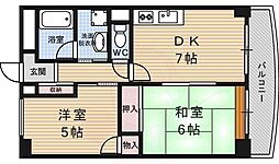 セレクテ西大路 2DKの間取図画像